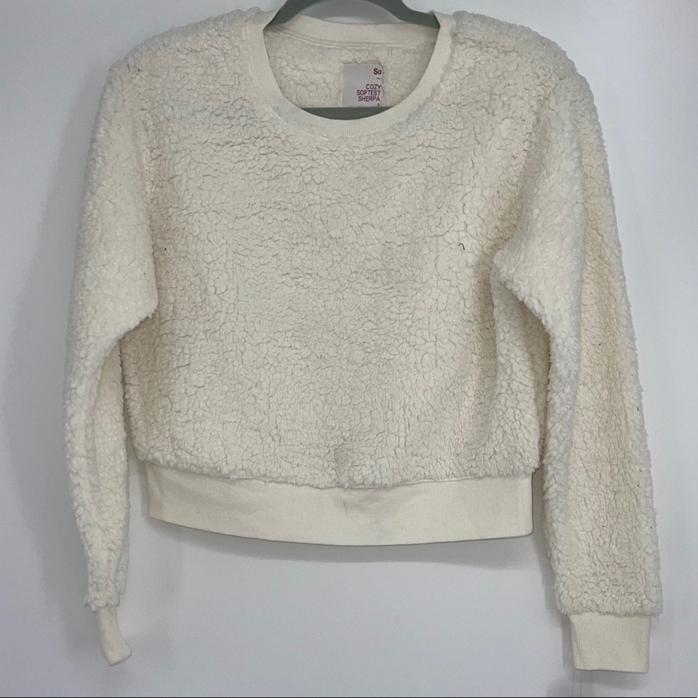 SO SWEATSHIRT COZY SOFTEST SHERPA SIZE SMALL
